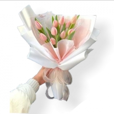 10 Pembe Lale Buketi